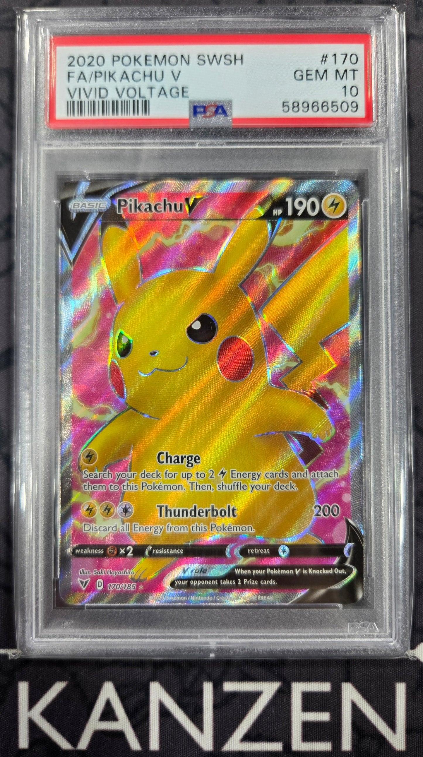 PSA 10 - Pikachu V - Vivid Voltage - #170 - 58966509