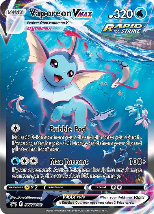 Vaporeon VMAX - SWSH182 (SWSH182) (Holofoil) [SWSH: Sword & Shield Promo Cards]