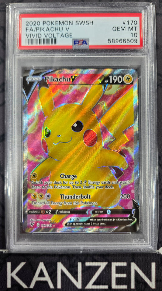 PSA 10 - Pikachu V - Vivid Voltage - #170 - 58966509