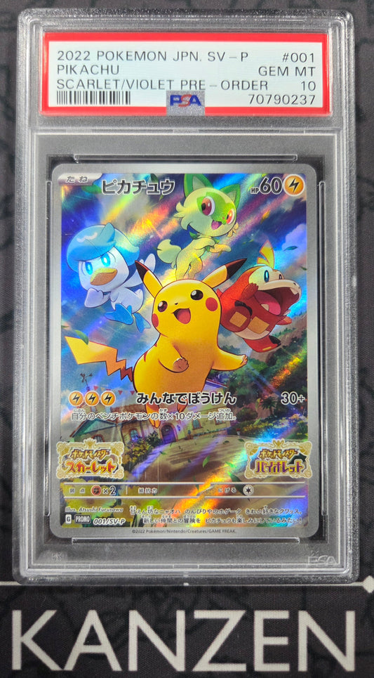 PSA 10 - Pikachu - Scarlet/Violet - #001 - 70790237 - Japanese